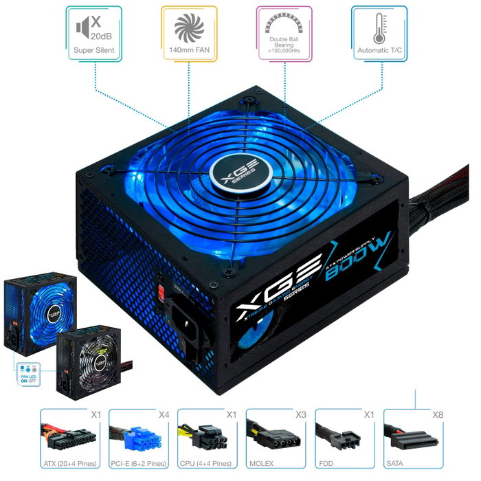 Tooq TQXGEII-800SAP 800W 80 PLUS Bronze ATX Negro